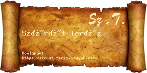 Szórát Teréz névjegykártya